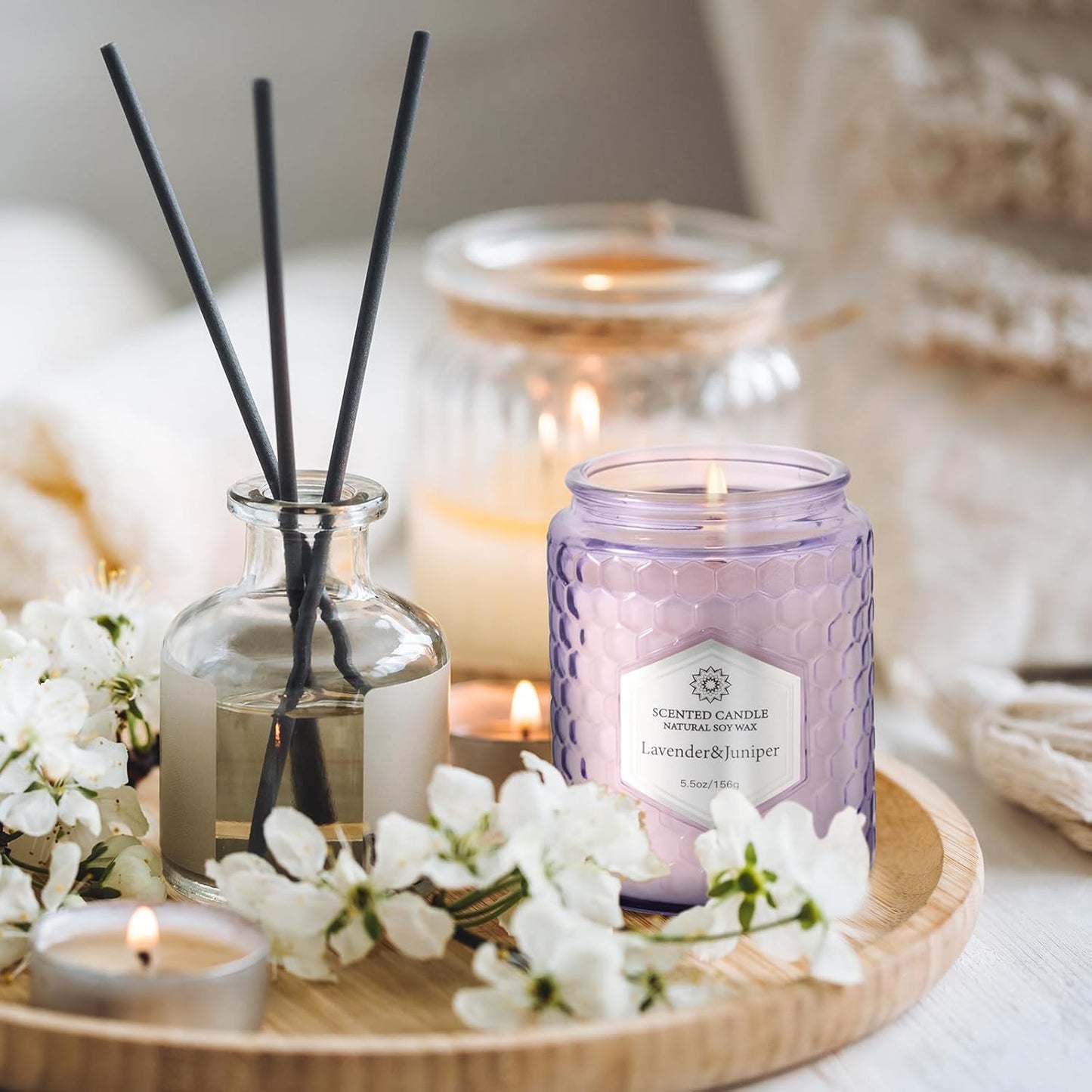 Candles for Home Scented, 6 Pack Aromatherapy Candles Gifts Sets for Women Birthday,33 Oz Soy Wax 240 Hour Long Lasting Jar Candles