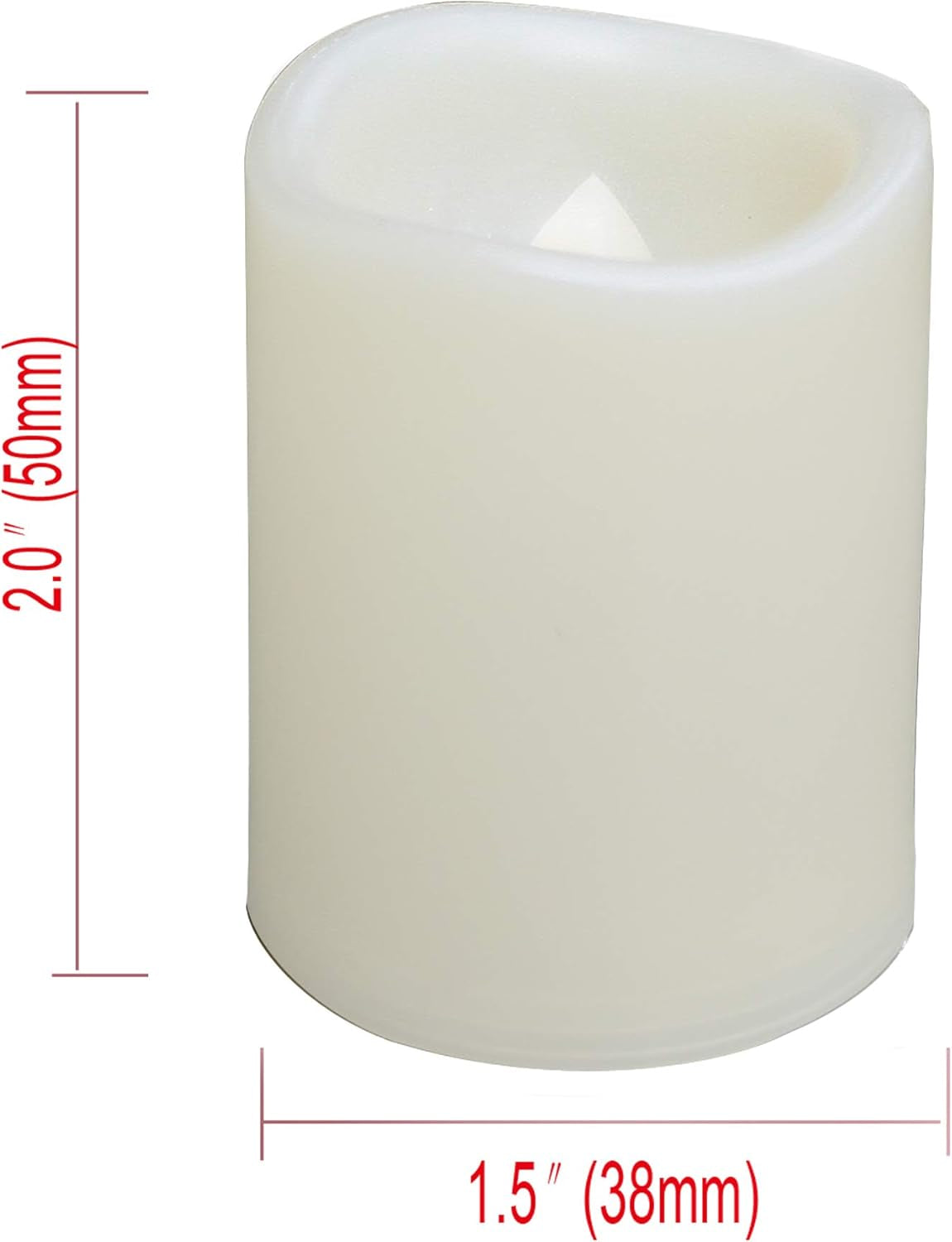 Battery Operated Flameless Votive Candles White Plastic Flickering LED Electric Fake Tall Tea Lights Bulk Tealights for Wedding Table Centerpieces Halloween Christmas Decorations 36 Pack